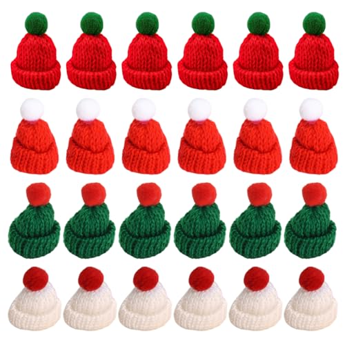 EBHO 24 Stück Mini Weihnachtsmütze Kleine Mützen Zum Basteln Strickmütze Mini Santa Hüte Christbaumschmuck DIY Handwerk EBHO 24 Stück Mini Weihnachtsmütze Kleine Mützen Zum Basteln Strickmütze Mini Santa Hüte Christbaumschmuck DIY Handwerk von EBHO