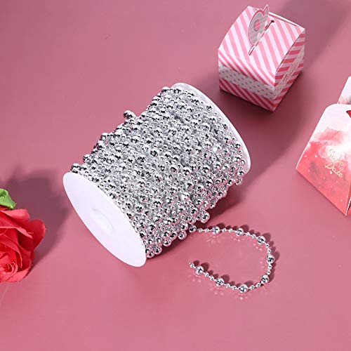 20m D Künstlicher F Perlen Bead St Für Eleg W Decor-, Weihnachtsbaum- und DIY -Projekte (SILVER) von EBTOOLS