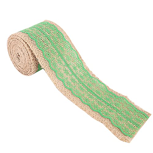 5 Rolls Eleg -Leinenspitzenband für Weihnachten und DIY -FTS - für Hochzeiten, Geschenke und Wohnkultur (GREEN) von EBTOOLS