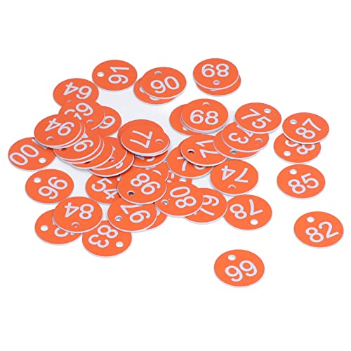 50pcs Nummerierte Runde Etiketten für die Bienenzubehör für Tierhaltung - und Benutzerfreundliches Design (ORANGE) von EBTOOLS
