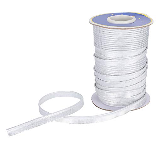 70YD Extra -Bias Tape Pasping Trimm 1 Cm Breite Zum Nähen, Handwerk und Wohnungsbauprojekte (SILVER) von EBTOOLS