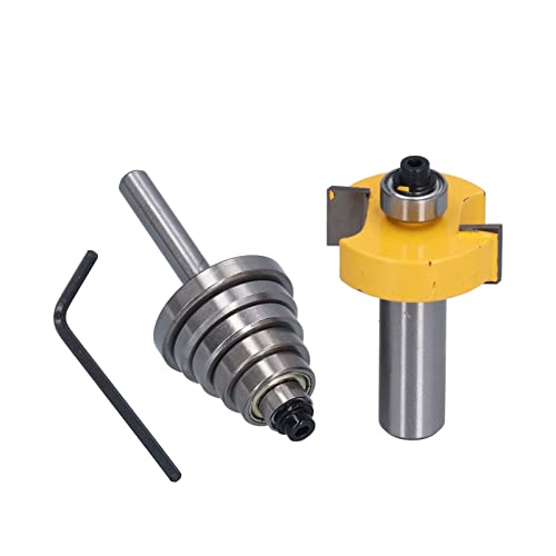 EBTOOLS /2in Router Bit mit 6 Austauschbaren Lagern für Präzises Schlitzschneiden - und Sicheres Holzbearbeitungswerkzeug von EBTOOLS