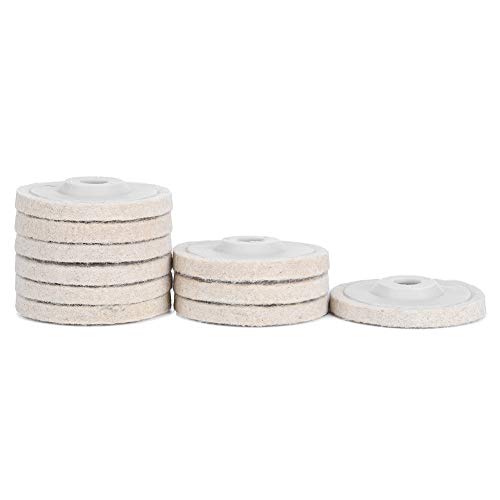 EBTOOLS 10 Pcs Premium -Wollpolierrad -Buffing Pads für Juweliere, Holzschnitzerei und Metallverarbeitung Weich und Schleifscheiben (Grobe Haare) von EBTOOLS