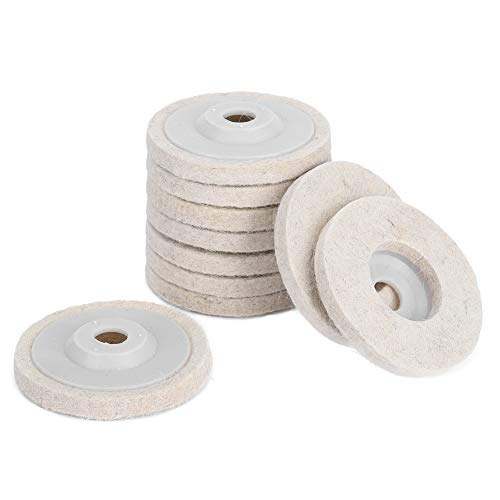 EBTOOLS 10 Pcs Premium -Wollpolierrad -Buffing Pads für Juweliere, Holzschnitzerei und Metallverarbeitung Weich und Schleifscheiben (feines Haar) von EBTOOLS