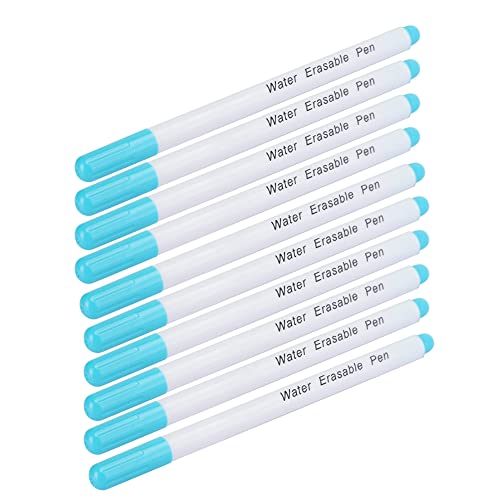 EBTOOLS 10pcs DIY -Lösliche Löschbare Stoffmarker für Schneiderei, Kleidung und Stickerei -, Einzelkopfdesign (Einzelkopf blau) von EBTOOLS