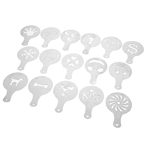 EBTOOLS 16pcs Schöne Aluminiumkaffee -Kunstdruckvorlage Set für DIY -Dekorationsmuster EBTOOLS 16pcs Schöne Aluminiumkaffee -Kunstdruckvorlage Set für DIY -Dekorationsmuster von EBTOOLS