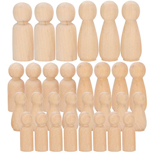 EBTOOLS 30pcs Unvollendete Hölzerne Peg Puppenkörper für DIY -Projekte - Safe & Arts Crafts for Kids EBTOOLS 30pcs Unvollendete Hölzerne Peg Puppenkörper für DIY -Projekte - Safe & Arts Crafts for Kids von EBTOOLS