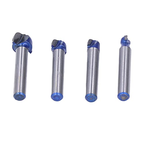 EBTOOLS 4PCS Runde Nasenrouter -Bits mit Doppelflöte -Design für Holzbearbeitung, /4in Schaft für CNC und Handheldrouter Geeignet von EBTOOLS