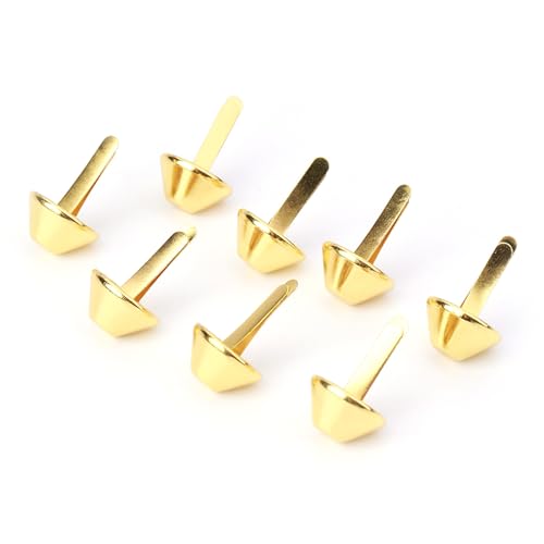 EBTOOLS 50pcs Goldene Kegelfüße Nagelkopf -Bolzenspitze für Handtasche und Lederhandwerk, Dekoration Supplies (15 mm) von EBTOOLS