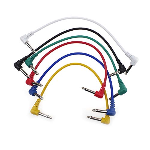 EBTOOLS 6 Farben Kurzer E -Gitarren -Effekt Patch Kabel /4 Zoll TS Männlicher Stecker Anschlusskabel 30 Cm EBTOOLS 6 Farben Kurzer E -Gitarren -Effekt Patch Kabel /4 Zoll TS Männlicher Stecker Anschlusskabel 30 Cm von EBTOOLS