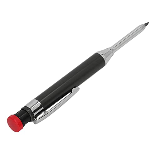 EBTOOLS Duty Mechanical Carpenter Bleistift mit Integriertem Spitzer für Holzbearbeitung und Konstruktion, Nase für Tiefe Löcher (BLACK) von EBTOOLS