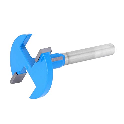 EBTOOLS Gerade Kanten-T-Typing-Mahlen-Cutter 0,3-Zoll-Griff für Elektrische Trimmer und Gravurmaschinen und Effizientes Werkzeug (Gerade geschnittenes T-förmiges Messer 6 Blaue) von EBTOOLS