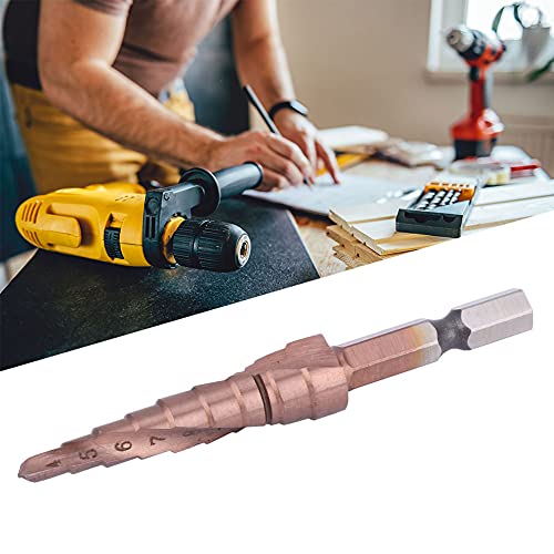 EBTOOLS Stiefmaschinenbohrer mit Kobaltbeschichtung - Hochgeschwindigkeits -Stahl Hex Schaft Multifunktionswerkzeug für Edelstahl, Aluminium und Holz, 3-12 Größen Erhältlich (4-12) von EBTOOLS