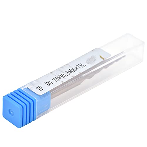 EBTOOLS Tapered Nase End Mills Wolframstahl Zum Schnitzen und Bearbeiten von R1.5x47xd8x85 Mm (R0,75 * 30,5*D6*75mm) von EBTOOLS