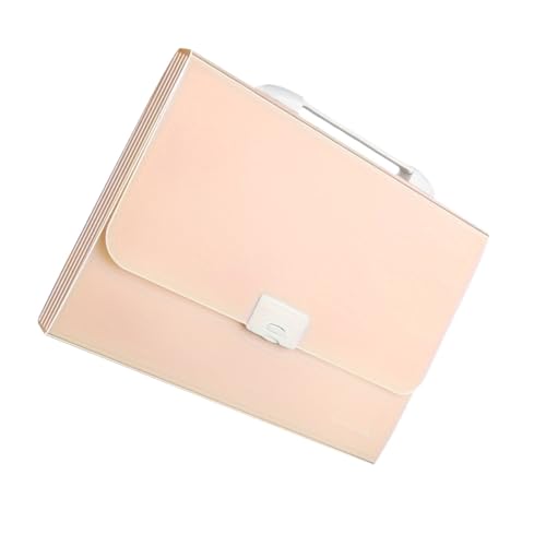 EBTOOLS Tragbarer 13 -Pocket -Erweiterungsdateiordner mit Deckung und Handle für Briefdokumente Enthält 12 Beschriftungen (PINK) von EBTOOLS