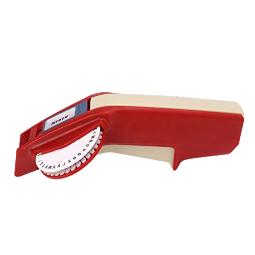 EBTOOLS Tragbarer Präge-Label-Hersteller mit Klarem Druck und Onehand-ABS-Design für DIY-Handwerk und Organisation, Rot, Rot (BLACK) von EBTOOLS