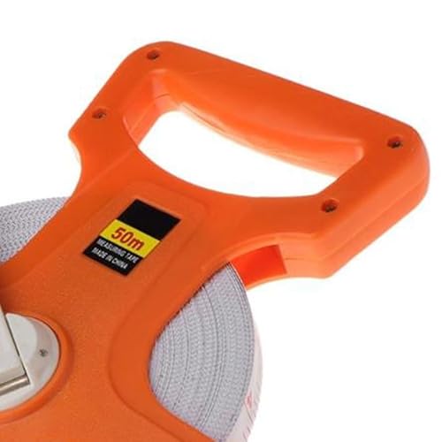 EBTOOLS Tragbares Handkurbelbandmaß mit Spike, Fasermessung für Konstruktion und Holzbearbeitung, 12,5 Mm Breite 50 Meter (50 Meter) von EBTOOLS