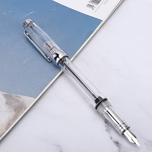 EBTOOLS Transparenter Füllfederhalter mit Großer Kapazität für das Schreiben von Unternehmen - 0,5 Mm NIB, Ideal für Büro- und Schulmaterialien (#1) von EBTOOLS