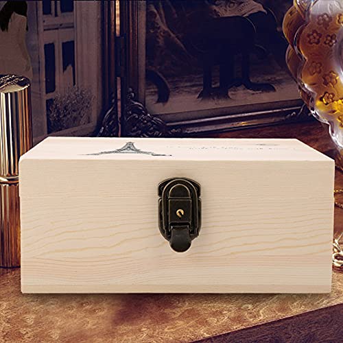 EBTOOLS Vintage Holzspeicherbox mit Wunderschönem Druck - für Wohnkultur-, Organisations- und Fotografie Requisiten (Holzholzenturm) von EBTOOLS