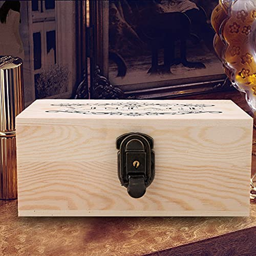 EBTOOLS Vintage Holzspeicherbox mit Wunderschönem Druck - für Wohnkultur-, Organisations- und Fotografie Requisiten (Kleine Holzfarbe Französisch) von EBTOOLS