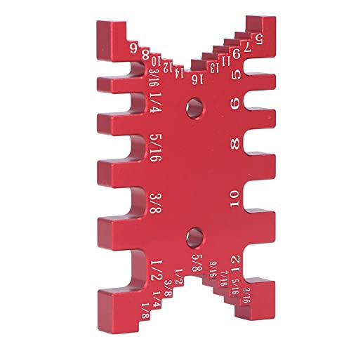 EBTOOLS Zapfenplatte mit Schwalbenschwanz -Jig - Holzbearbeitungsinstrument mit & Kaiserlicher Skala Aluminiumlegierung Design Blau Blau (Rot) von EBTOOLS