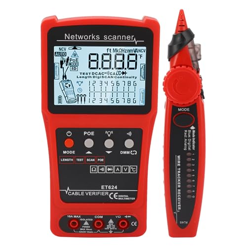 Multifunktionaler Cat5 Cat6 -Kabel -Tester mit Analoggenerator, POE Test und Wiederaufladbarer Akku Multifunktionaler Cat5 Cat6 -Kabel -Tester mit Analoggenerator, POE Test und Wiederaufladbarer Akku von EBTOOLS