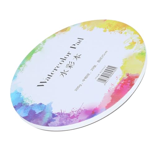 Säure Kalt Gepresst Reine Baumwoll -Aquarelle 25 Cm für Kunstherstellung - Vielseitig & Auswahl (Runde Aquarellbuch 19cm/20 Bilder) von EBTOOLS