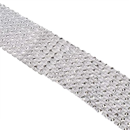 Kunstkristall Strassstein Diamond Mesh Wrap Ribbon Roll Multicolor 2/5 Yards(P02,5yards) von EBZFASO