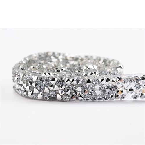 Kunstkristall Strassstein Sewing Trim Strass Fix Tape Rhinestone Ribbon 2 Yards 1-4cm Multicolor Iron On(1cm) von EBZFASO