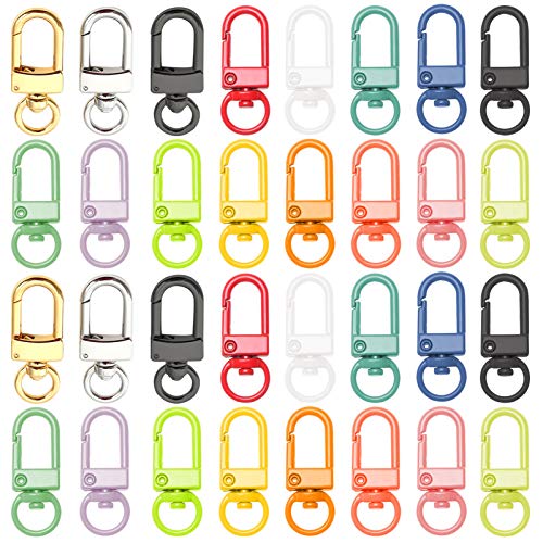 32PCS Metall-Hummerklauenverschl¨¹sse f¨¹r Schl¨¹sselbundringe Mehrfarbige drehbare Lanyards Trigger Snap Hooks Riemen f¨¹r Taschen DIY Crafts Schmuckherstellung Zubeh?r, 34x14x6,5 mm 32PCS Metall-Hummerklauenverschl¨¹sse f¨¹r Schl¨¹sselbundringe Mehrfarbige drehbare Lanyards Trigger Snap Hooks Riemen f¨¹r Taschen DIY Crafts Schmuckherstellung Zubeh?r, 34x14x6,5 mm von LUOLIPEYA