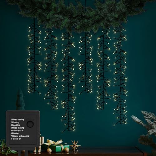ECD Germany LED Lichterkette Lichtervorhang mit 480 LEDs, Warmweiß, Lichternetz mit 8 Modi + Timer, 6 Strängen, Innen- und Außenbereich IP44, strombetrieben, Weihnachtsbeleuchtung Eiszapfen Eisregen ECD Germany LED Lichterkette Lichtervorhang mit 480 LEDs, Warmweiß, Lichternetz mit 8 Modi + Timer, 6 Strängen, Innen- und Außenbereich IP44, strombetrieben, Weihnachtsbeleuchtung Eiszapfen Eisregen von ECD Germany