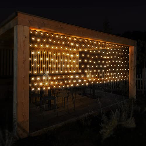 ECD Germany LED Lichternetz mit 160 Warmweiße LEDs, 2x1 m, Weihnachten LED Lichtervorhang Lichterkette Weihnachtsbeleuchtung Lichterkettenvorhang, für den Innen- und Außenbereich, IP44 Wasserdicht ECD Germany LED Lichternetz mit 160 Warmweiße LEDs, 2x1 m, Weihnachten LED Lichtervorhang Lichterkette Weihnachtsbeleuchtung Lichterkettenvorhang, für den Innen- und Außenbereich, IP44 Wasserdicht von ECD Germany