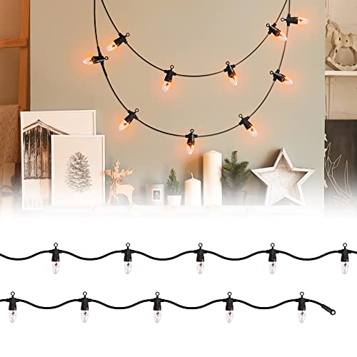 ECD Germany Lichterkette mit Flammeneffekt 360 cm, 10 Glühbirnen, Warmweiß, E14 Fassung, Strom, Wetterfest IP44 Innen/Außen, Weihnachtsbeleuchtung Deko Beleuchtung für Weihnachten, Halloween & Balkon ECD Germany Lichterkette mit Flammeneffekt 360 cm, 10 Glühbirnen, Warmweiß, E14 Fassung, Strom, Wetterfest IP44 Innen/Außen, Weihnachtsbeleuchtung Deko Beleuchtung für Weihnachten, Halloween & Balkon von ECD Germany