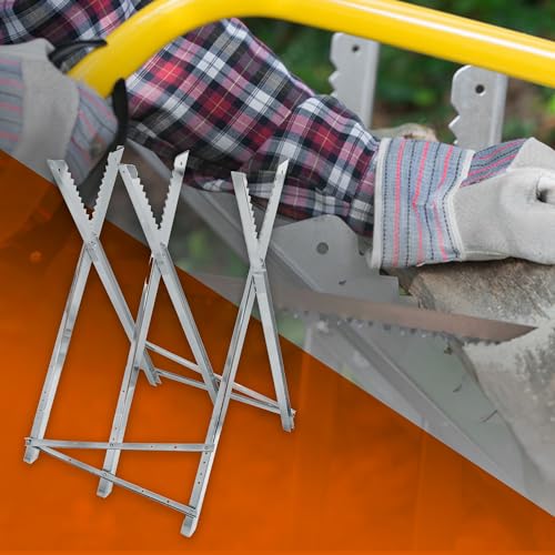 ECD Germany Sägebock für Kettensäge, 3-Fach, Metall verzinkt, 150 kg Belastbarkeit, klappbar & verstellbar, 83x74,5x84,5 cm, Sägegestell mit Zahnung, Sägehilfe Holzsägebock Kettensägebock Holzbock ECD Germany Sägebock für Kettensäge, 3-Fach, Metall verzinkt, 150 kg Belastbarkeit, klappbar & verstellbar, 83x74,5x84,5 cm, Sägegestell mit Zahnung, Sägehilfe Holzsägebock Kettensägebock Holzbock von ECD Germany