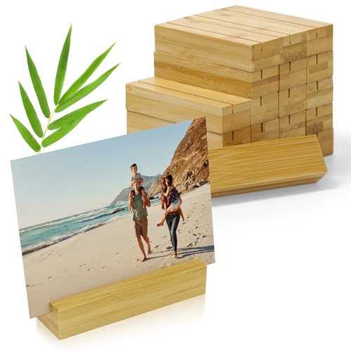ECENCE 20 Stück Kartenhalter Holz - Bambus Tischkartenhalter für Tischnummern zur Hochzeit, Jugendweihe, Party - als Menü-, Foto- & Postkartenhalter ECENCE 20 Stück Kartenhalter Holz - Bambus Tischkartenhalter für Tischnummern zur Hochzeit, Jugendweihe, Party - als Menü-, Foto- & Postkartenhalter von ECENCE
