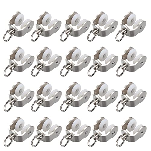 ECESLENT 20 Stück Gardinenrollen Vorhangschienenrolle Gardinengleiter Vorhang Track Roller Gardinenröllchen für Schiene Vorhangschiene Schienenrollen Edelstahl für Vorhang Duschvorhang Fensterschienen ECESLENT 20 Stück Gardinenrollen Vorhangschienenrolle Gardinengleiter Vorhang Track Roller Gardinenröllchen für Schiene Vorhangschiene Schienenrollen Edelstahl für Vorhang Duschvorhang Fensterschienen von ECESLENT