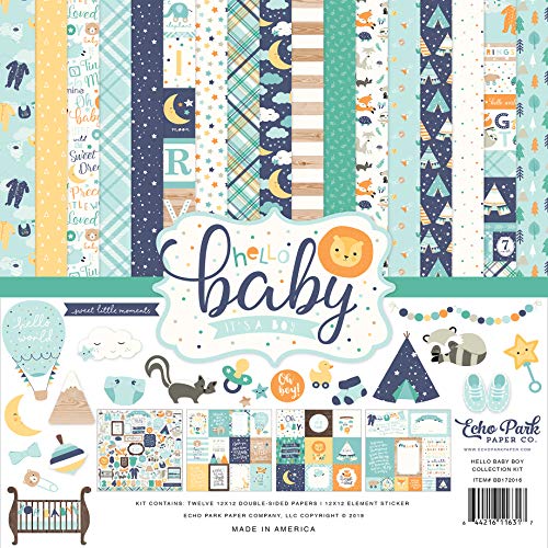 ECHO PARK PAPER COMPANY BB172016 Hello Baby B Halsband, 30,5 x 30,5 cm, Marineblau, Gelb, Blaugrün, Orange, Orange, Einheitsgröße ECHO PARK PAPER COMPANY BB172016 Hello Baby B Halsband, 30,5 x 30,5 cm, Marineblau, Gelb, Blaugrün, Orange, Orange, Einheitsgröße von Echo Park Paper