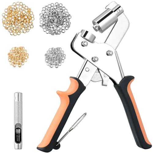 ECHOBUY Ösenzange Set aus Metall Ø10mm – 300 Ösen in Gold & Silber Handzange + Schlagwerkzeug für Stoffe Leder Planen Vorhänge DIY ECHOBUY Ösenzange Set aus Metall Ø10mm – 300 Ösen in Gold & Silber Handzange + Schlagwerkzeug für Stoffe Leder Planen Vorhänge DIY von ECHOBUY
