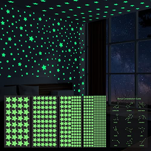 ECHOCUBE 521 St Leuchtsterne Wandsticker Kinderzimmer,Glow in the Dark Sterne Sternenhimmel Leuchtaufkleber für Decke und Wand,DIY fluoreszierende Leuchtsterne Wandtattoo für Baby Kinder Schlafzimmer ECHOCUBE 521 St Leuchtsterne Wandsticker Kinderzimmer,Glow in the Dark Sterne Sternenhimmel Leuchtaufkleber für Decke und Wand,DIY fluoreszierende Leuchtsterne Wandtattoo für Baby Kinder Schlafzimmer von ECHOCUBE