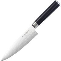 Echtwerk Kochmesser Damast silber, schwarz, Klinge: 18,0 cm von ECHTWERK