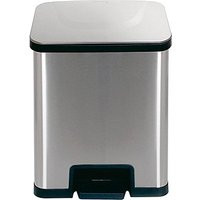 Echtwerk Powerstep Mülleimer 38,0 l edelstahl, schwarz von ECHTWERK