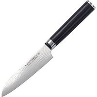 Echtwerk Santokumesser Damast silber, schwarz, Klinge: 13,0 cm von ECHTWERK