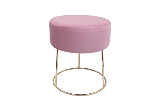 ECHTWERK runder Sitzhocker Marilyn, Polsterhocker aus Samtstoff, Schminkhocker mit Metallbeinen in Gold, Hocker geeignet für Schlaf- und Wohnzimmer, Fußhocker bis 150 kg belastbar, rosa ECHTWERK runder Sitzhocker Marilyn, Polsterhocker aus Samtstoff, Schminkhocker mit Metallbeinen in Gold, Hocker geeignet für Schlaf- und Wohnzimmer, Fußhocker bis 150 kg belastbar, rosa von ECHTWERK