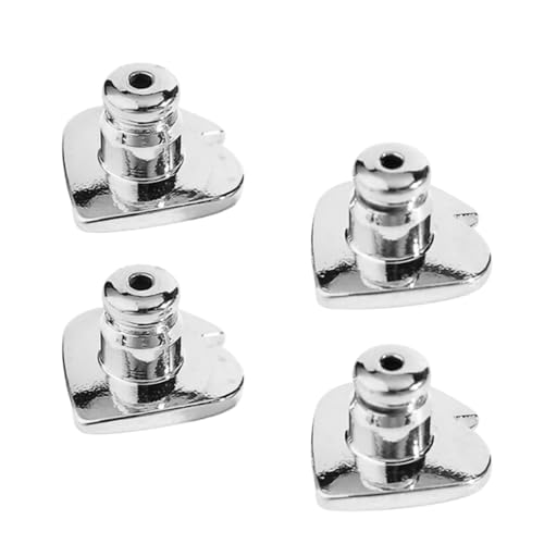4 Pack Elegante Verriegelung Ohrringrücken Herzgeformte Ohrschmuckzubehör Ohrring Stecker Ersatz Ohrring Rücken von ECMQS