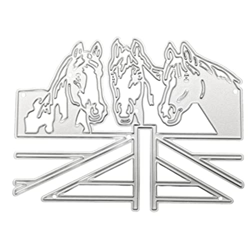 ECMQS (1) Pferd DIY Stanzschablone, Scrapbooking Prägeschablonen Stanzformen Schablonen Für Scrapbooking – 1900 von ECMQS