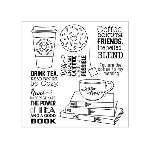 ECMQS Drink Tea DIY Transparente Briefmarke, Silikon Stempel Set, Clear Stamps, Schneiden Schablonen, Bastelei Scrapbooking-Werkzeug ECMQS Drink Tea DIY Transparente Briefmarke, Silikon Stempel Set, Clear Stamps, Schneiden Schablonen, Bastelei Scrapbooking-Werkzeug von ECMQS