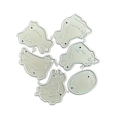 ECMQS Hühnerform-Stanzformen aus Karbonstahl, gestanzte Scrapbooking-Prägeschablonen für Scrapbooking, Kartenherstellung, Verp von ECMQS
