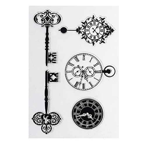 ECMQS Jahrgang Schlüssel Uhr DIY Transparente Briefmarke, Silikon Stempel Set, Clear Stamps, Schneiden Schablonen, Bastelei Scrapbooking-Werkzeug ECMQS Jahrgang Schlüssel Uhr DIY Transparente Briefmarke, Silikon Stempel Set, Clear Stamps, Schneiden Schablonen, Bastelei Scrapbooking-Werkzeug von ECMQS