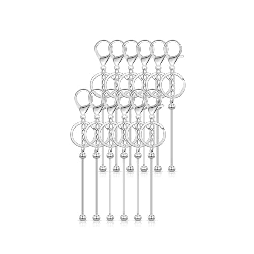 ECMQS Kreativität Mit 12 PCS Legierungs Schlüsselbund Einsetzen Die Für Perlenprojekte Festgelegt Werden Und Geschenke Trendy Erwachsene Personalisieren von ECMQS
