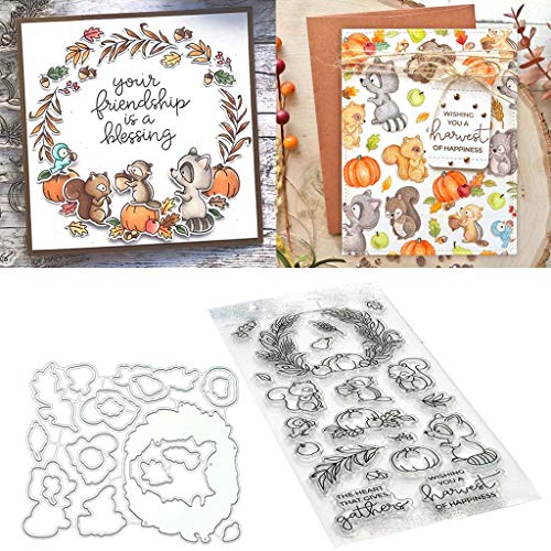 Eichhörnchen 1 Satz DIY Stanzschablonen Und Stempel Scrapbooking Stanzmaschine Schablonen Stanzformen Für DIY Scrapbooking Fotoalbum Dekor Karten von ECMQS